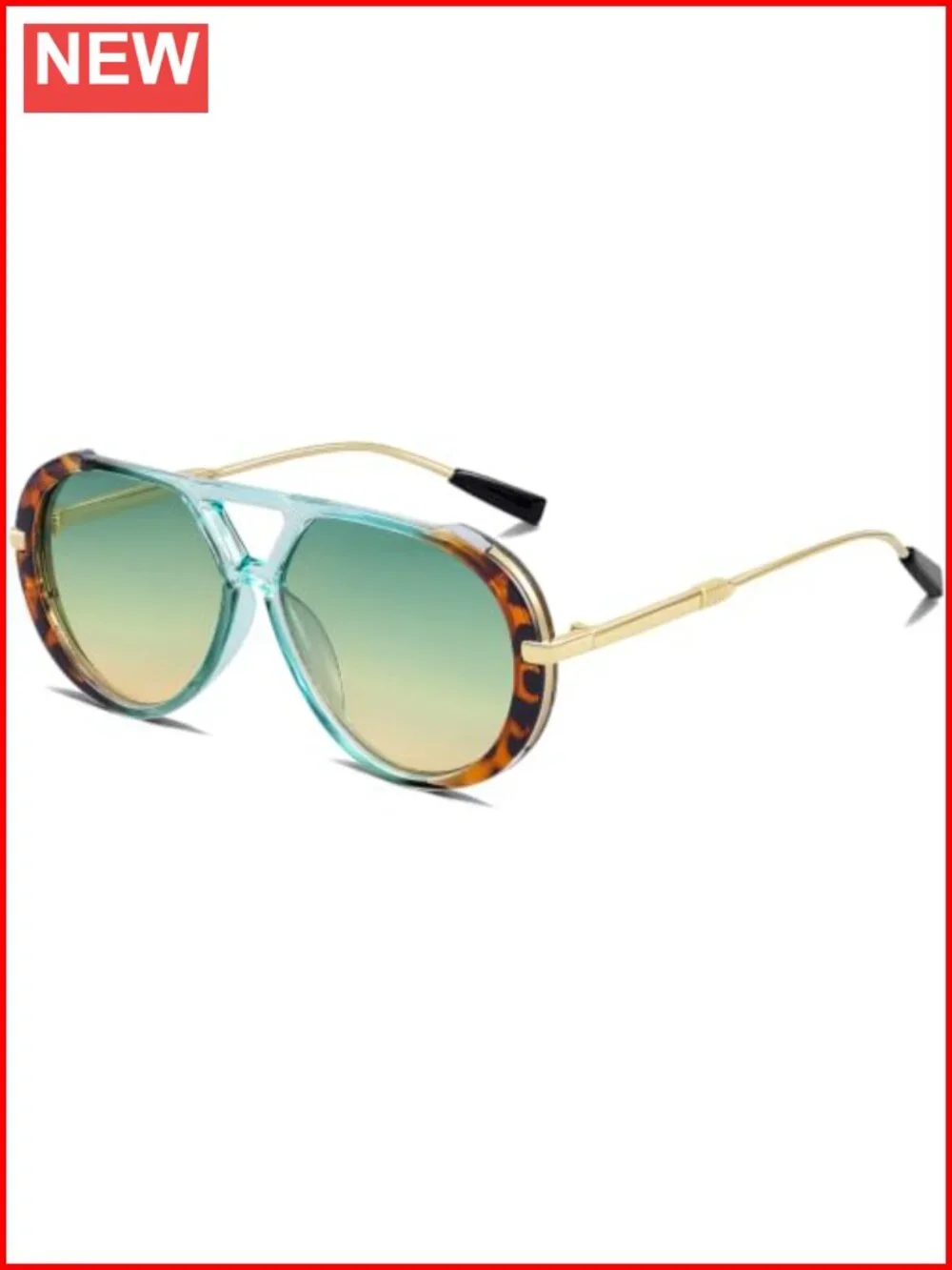 Oversized Aviator Sunglasses Retro Pilot Shades Vintage Chunky UV400